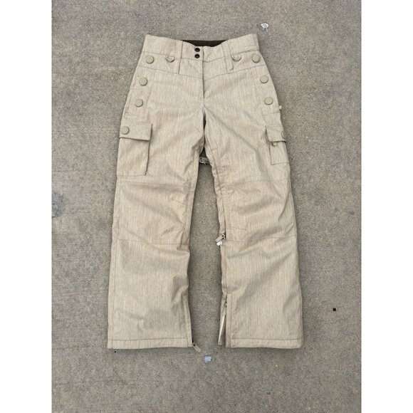 Y2K Vintage Firefly Beige Cream Ski Pants / Snowboard Pants - Picture 1 of 8